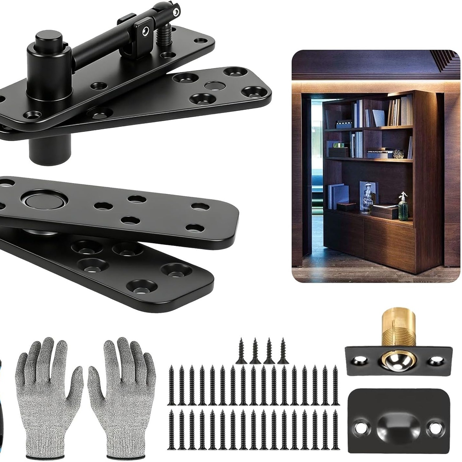 AGJIQ Concealed Pivot Door Hinge Set: image 1