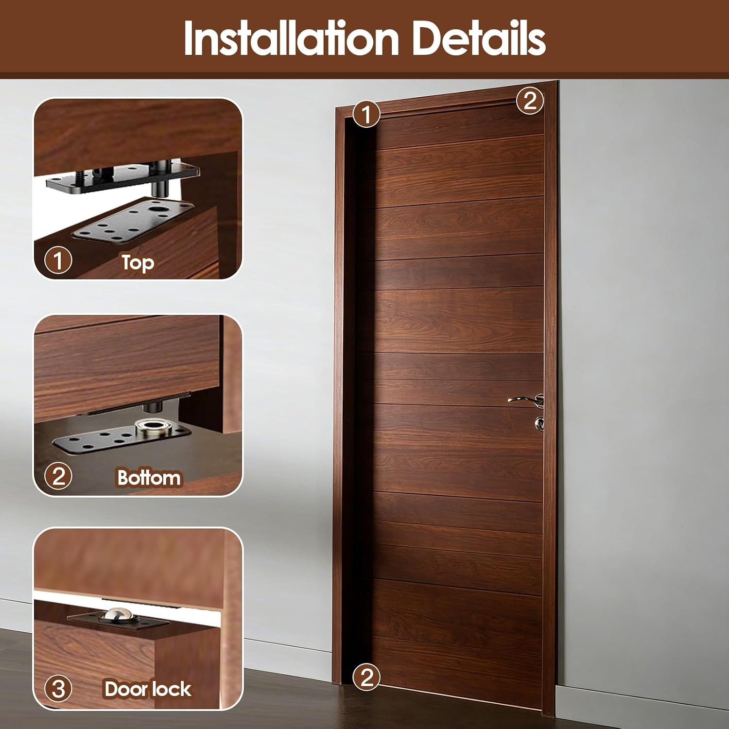 AGJIQ Concealed Pivot Door Hinge Set: image 6