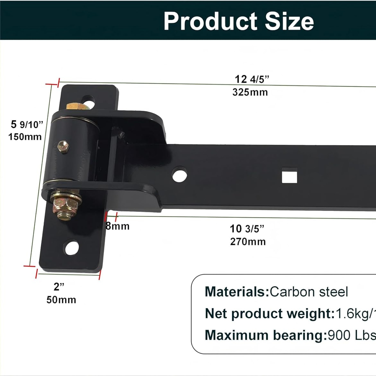HFCENXIE 13 Inch Heavy Duty Gate Hinges