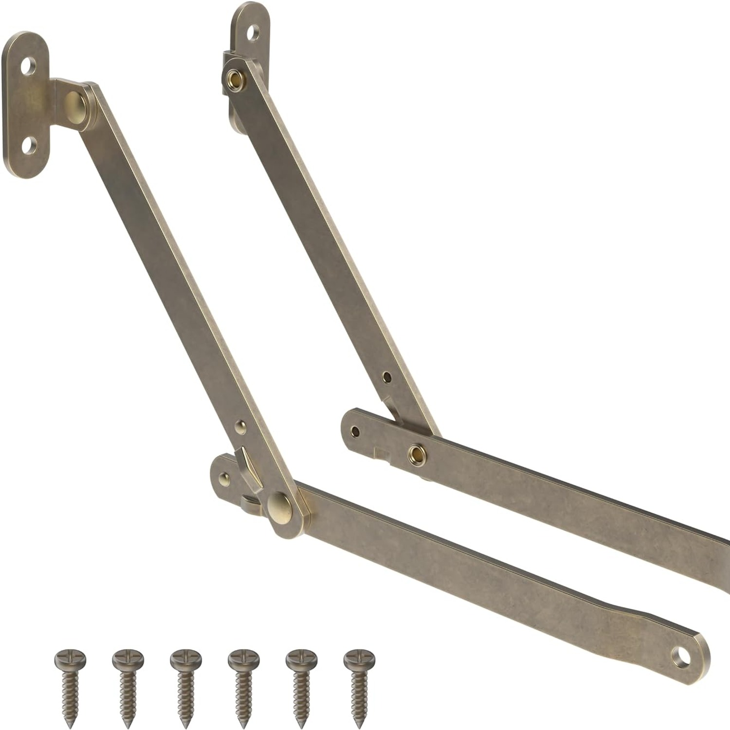 Brass Plated Left and Right Lid Stay Supports